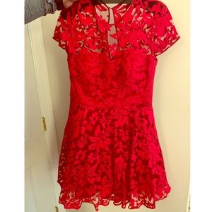 Ted Baker Red Ruffle Dress